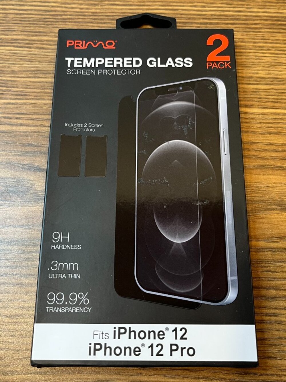 Primo iPhone 12 / 12 Pro Tempered Glass Screen Protector (2-Pack)